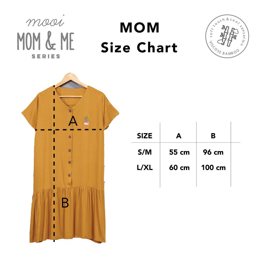 PROMO 7.7 PROMO BAJU LEBARAN MURAH Mooi Piyama mom and me Set Bamboo Viscose Setelan Baju Tidur Mama dan Anak MOMS KIDS DRESS MAM