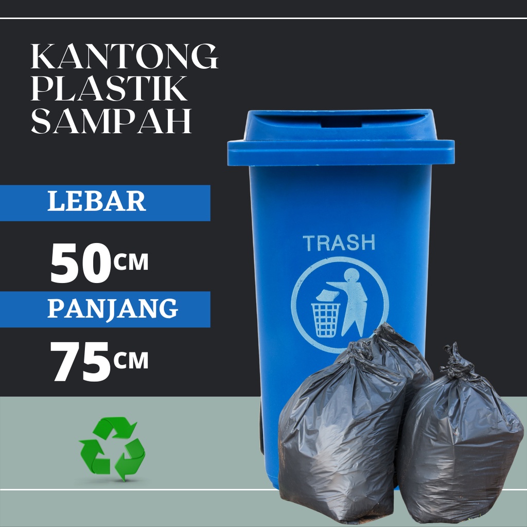 Jual Kantong Plastik Sampah Hitam Per Pack 50x75 Shopee Indonesia 4946