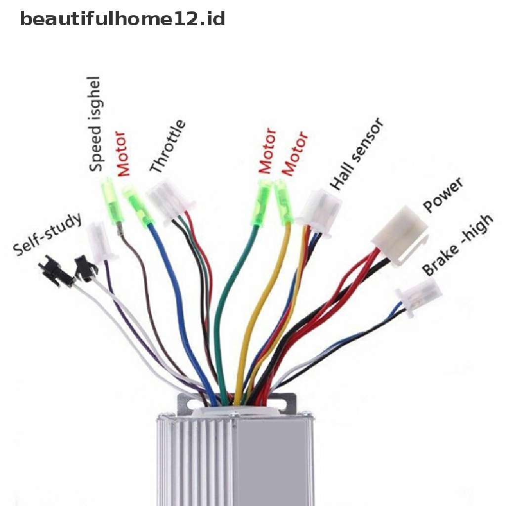 【beautifulhome12.id】 E-bike Scooter Brushless Motor Electric Bicycle Controller DC 36V/48V 350W .