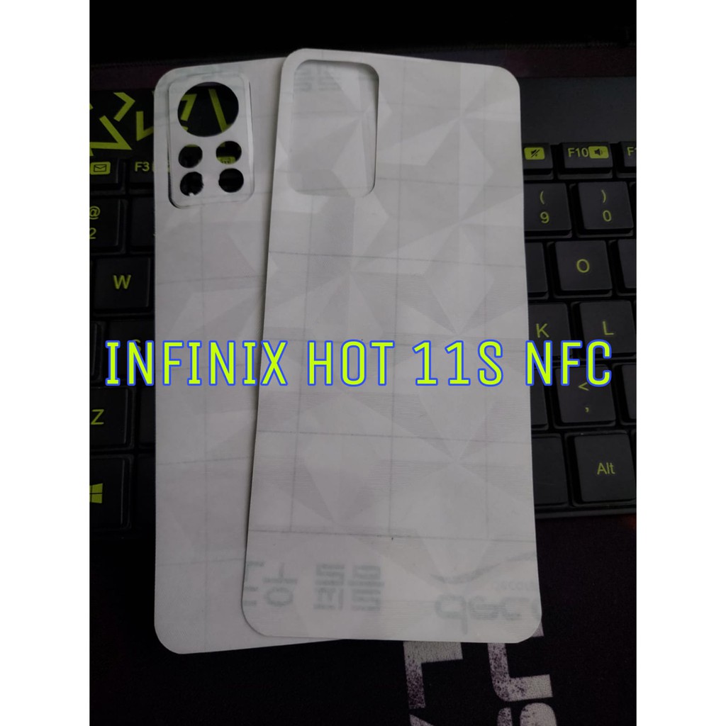 Skin Carbon INFINIX HOT 11S NFC Back Skin DIAMOND CARBON Garskin Handphone