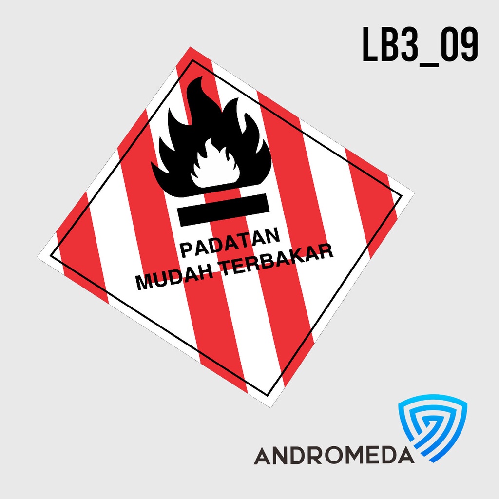 

Safety Stiker Poster Label Limbah B3 : Hazmat Padatan Mudah Terbakar