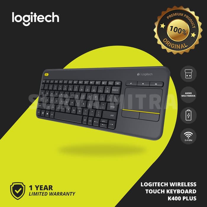 Keyboard Wireless Logitech K400 / K 400 Plus