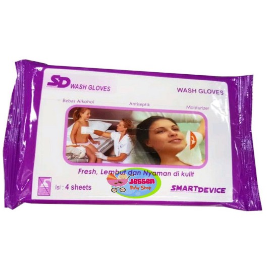 SD Wash Gloves /  Waslap Basah Antiseptik