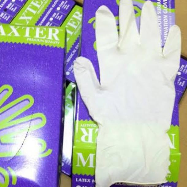 ➻ Latex Gloves isi 100 Handscoon MAXTER SAFEGLOVE GOLDEN SHAMROCK XS S M ✸