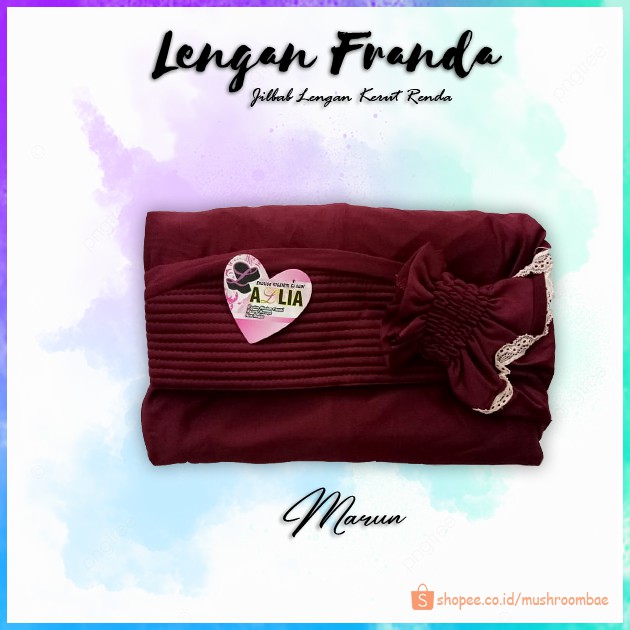 Jilbab Lengan Franda Hijab Lengan Syari Renda by Azlia-Marun