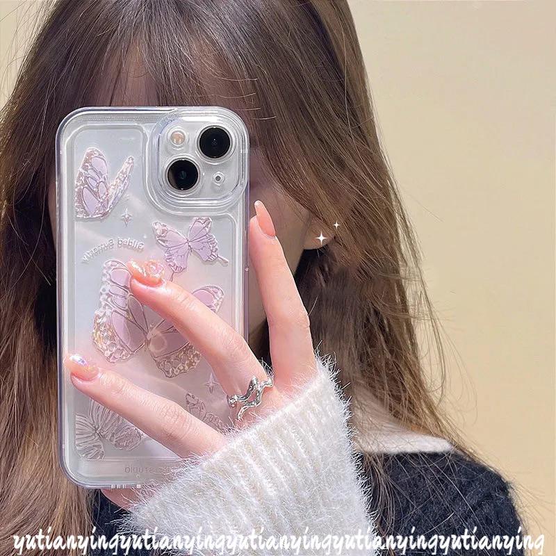 Soft Case TPU Motif Kupu-Kupu NFC Untuk Xiaomi Redmi 10A 10 10C 9 9T 9C Note 11 10 11Pro 10S 11s 9s 9 Pro Max Plus Mi POCO M3 Pro M4 Pro POCO X3 Pro