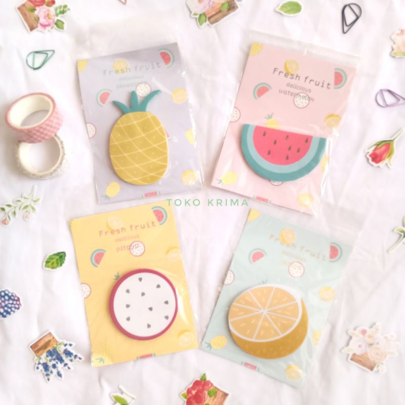 Jual Sticky Notes Catatan Tempel Memo Stick Bentuk Buah Shopee Indonesia