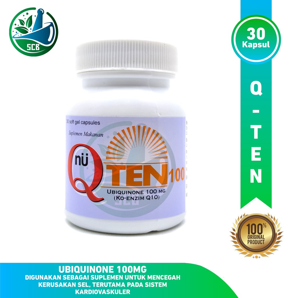 QTEN 100 / Q TEN 100 Isi 30 Kapsul - Suplemen Jantung dan Antioksidan
