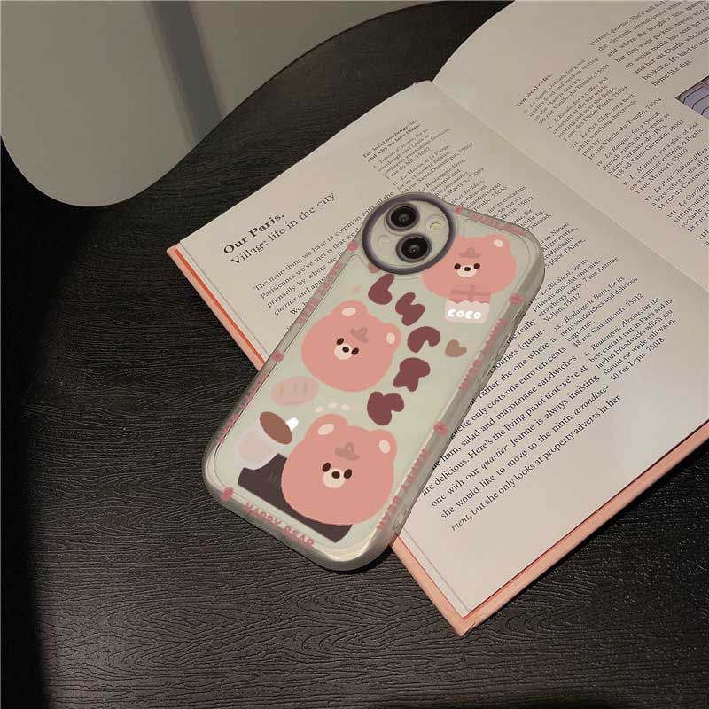 Soft Case TPU Motif Lucky Bear Untuk IPhone 14 14 Pro MAX 11 Pro 11 Pro MAX 12 12 Pro 12 Pro MAX 13 Pro MAX X XR XS MAX 6S 7 8 Plus SE 2020