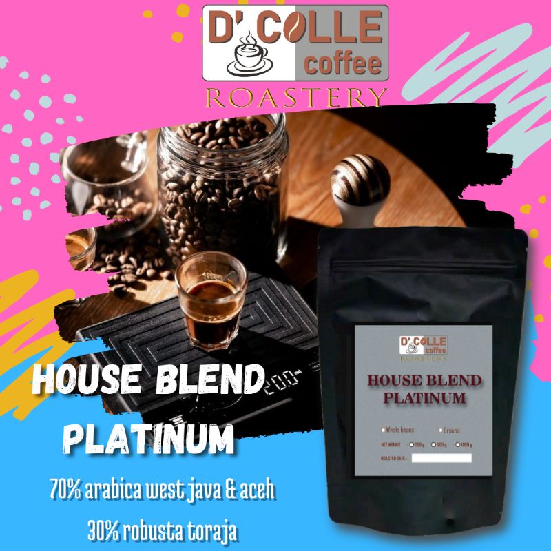 

Kopi House Blend PLATINUM 250 gram | Kopi Blend 70:30 | Espresso Coffee | Kopi Robusta Kopi Arabika