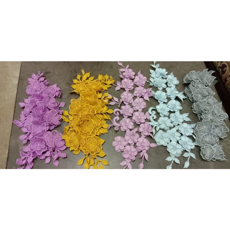 tempelan bunga bordir