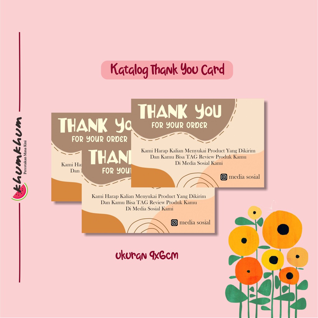 

kartu thankyou / sticker thank you/ kartu ucapan / thankyou card custome 9x6cm
