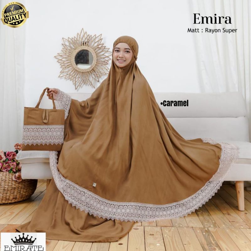 15.01 Emira mukena polos rayon emirate