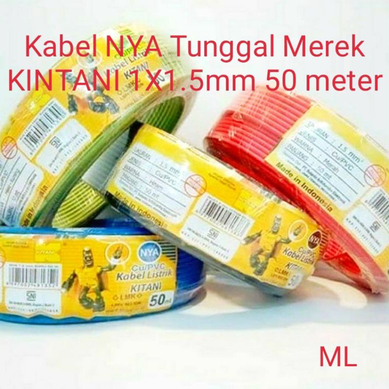 Jual KABEL NYA TUNGGAL KINTANI 1X1 5mm 50 METER SNI Shopee Indonesia