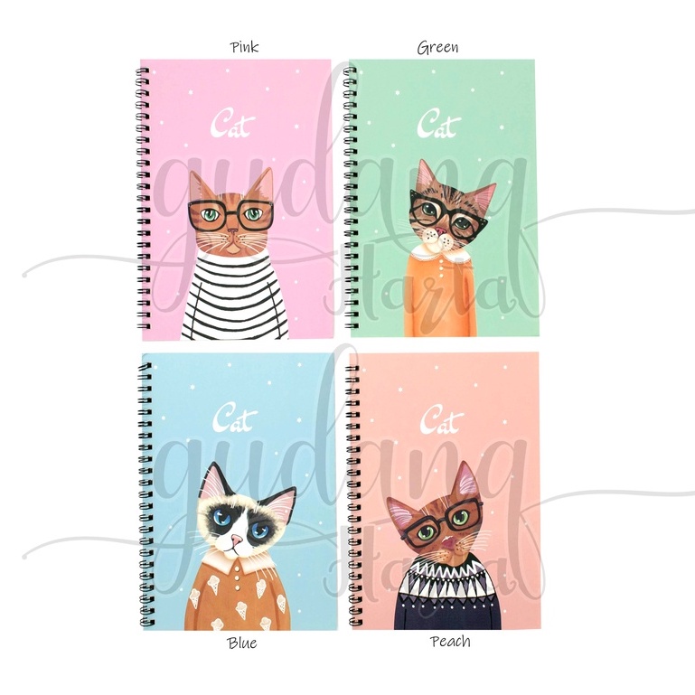 Notebook A5 Spiral Sweater Cat Buku Motif Kucing Kostum GH 308810