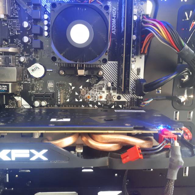 Paket asrock A320M HDV dan athlon 200ge