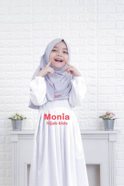 Monia Yara Hijab Light Grey  MLXL| hijab terlaris