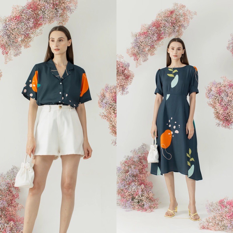 JASTIP OUDRE MIDO SHIRT NAVY READY SIAP KIRIM