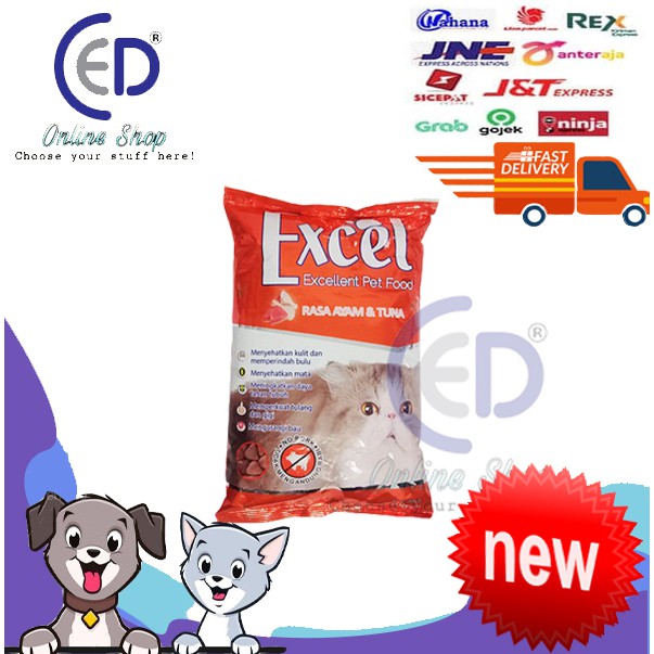 MAKANAN KUCING MURAH EXCEL SEGITIGA 500GR