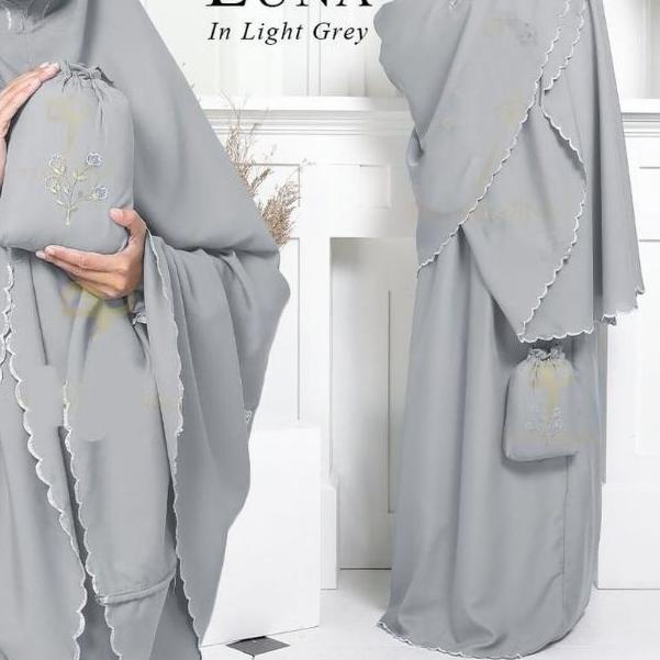 Mukena traveling dewasa katun - mukena traveleena - traveluna mukena travel mini pouch tas kecil - M