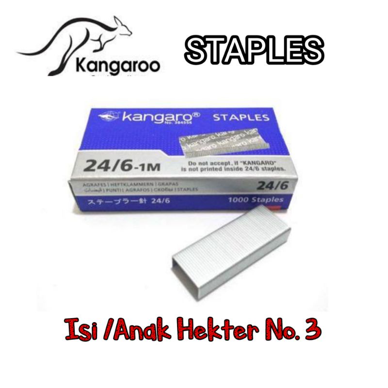 

Anak Hekter Staples Kagaro No.3 / 24/6