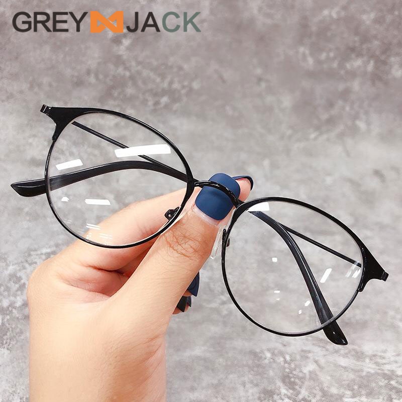 Grey Jack/kacamata anti radiasi blueray dewasa fashion metal 16034-1