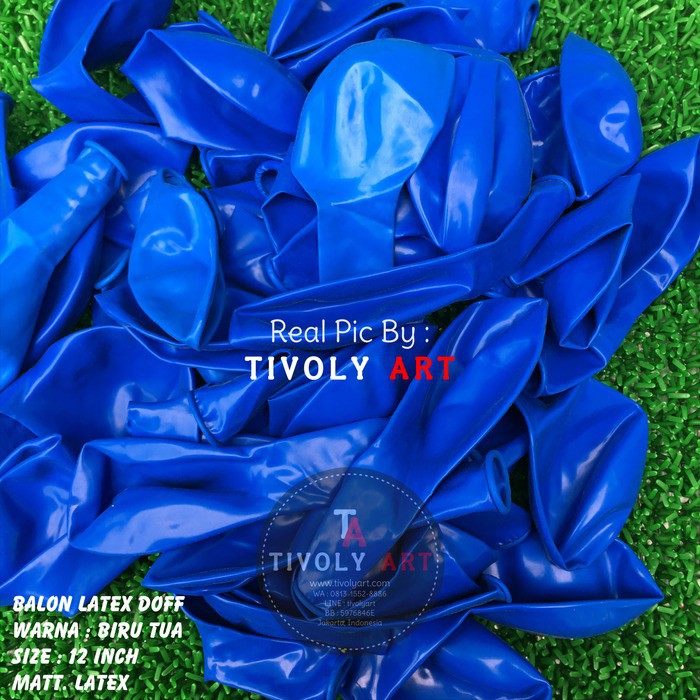 BEST SELLING - Balon Latex Doff Biru Tua / Balon Doff Biru Tua - LUXURY