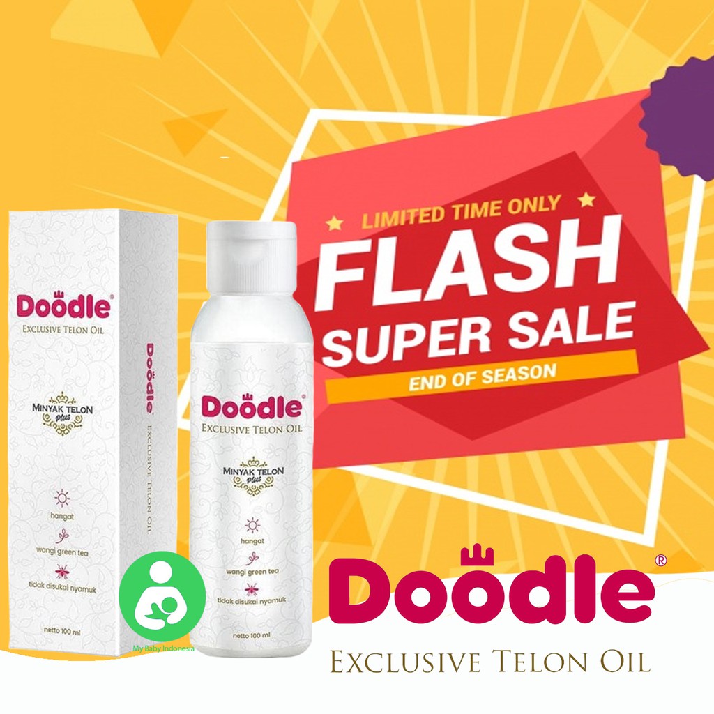 DOODLE - DOODLE MINYAK TELON DOODLE (WANGI GREEN TEA)-DOODLE EXCLUSIVE TELON OIL 60 ML - 100 ML