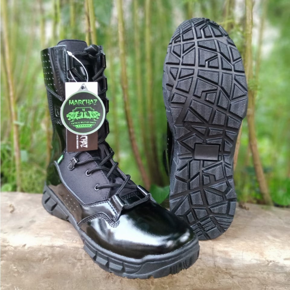 SEPATU PDL MARCHAZ KULIT SAPI ASLI SEPATU PDL TNI POLRI SECURITY SATPAM SEPATU BOOTS PRIA WANITA