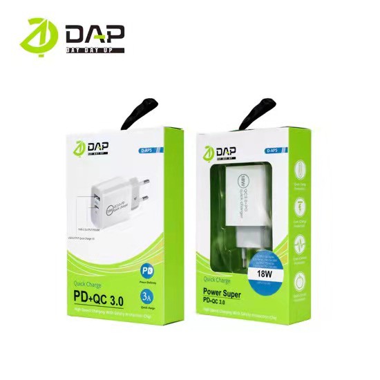 DAP TURBO Charger Fast Charging Dual Output USB &amp; Type C - Garansi 1 Tahun D-AP2