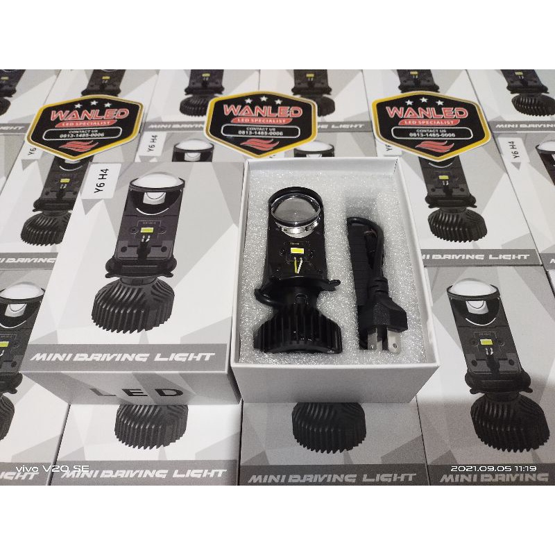 Y6 D Lampu Headlamp Led Projie H4 Mini Lens Y6 D 50 W