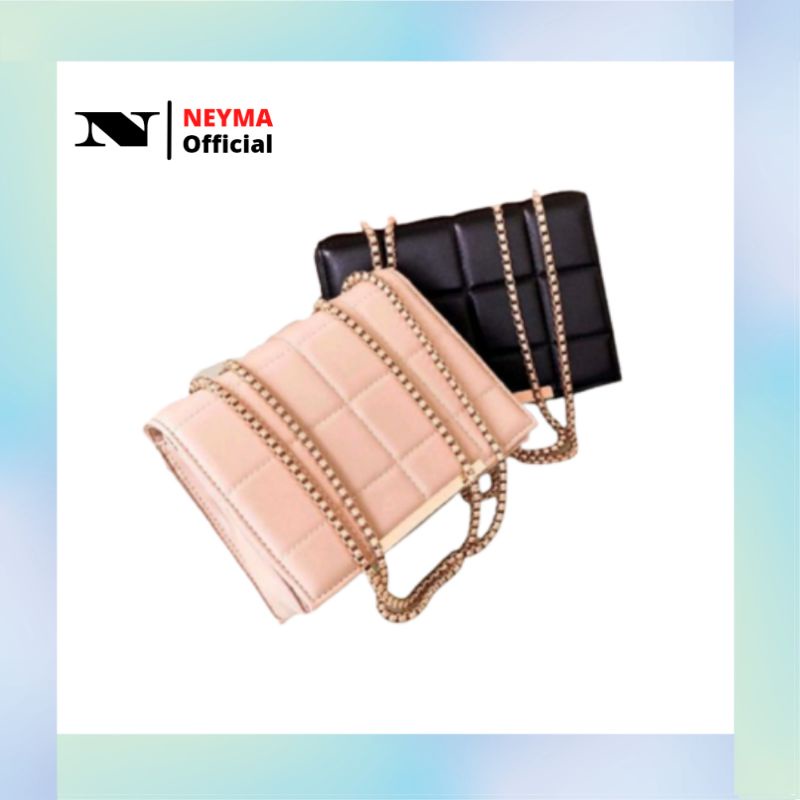 NEYMA Official - Tas Slempang Bahu Wanita Cewek Tali Rantai Import Korea Murah Besar Untuk Kondangan