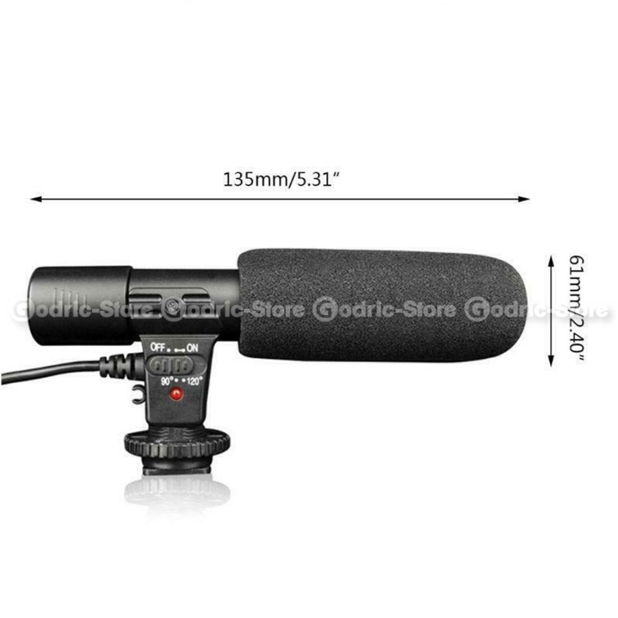 MIC-01 Stereo Microphone Shotgun Mic for DSLR Kamera Canon Nikon Sony