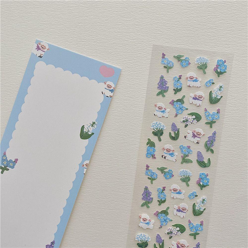 Solighter Stiker Korea Bunga DIY Rose Journal PET Scrapbooking