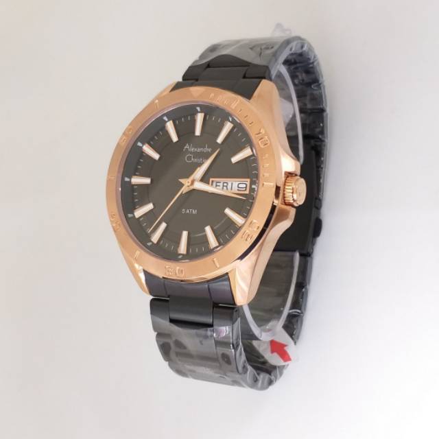 Jam tangan Alexandre Christie AC 6512 ME black rosegold