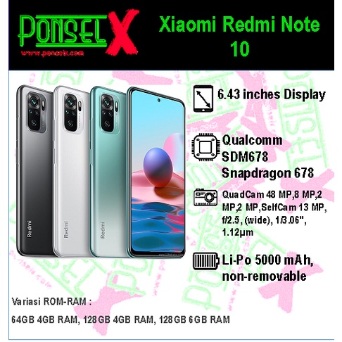 XIAOMI Redmi Note 10 Garansi Resmi