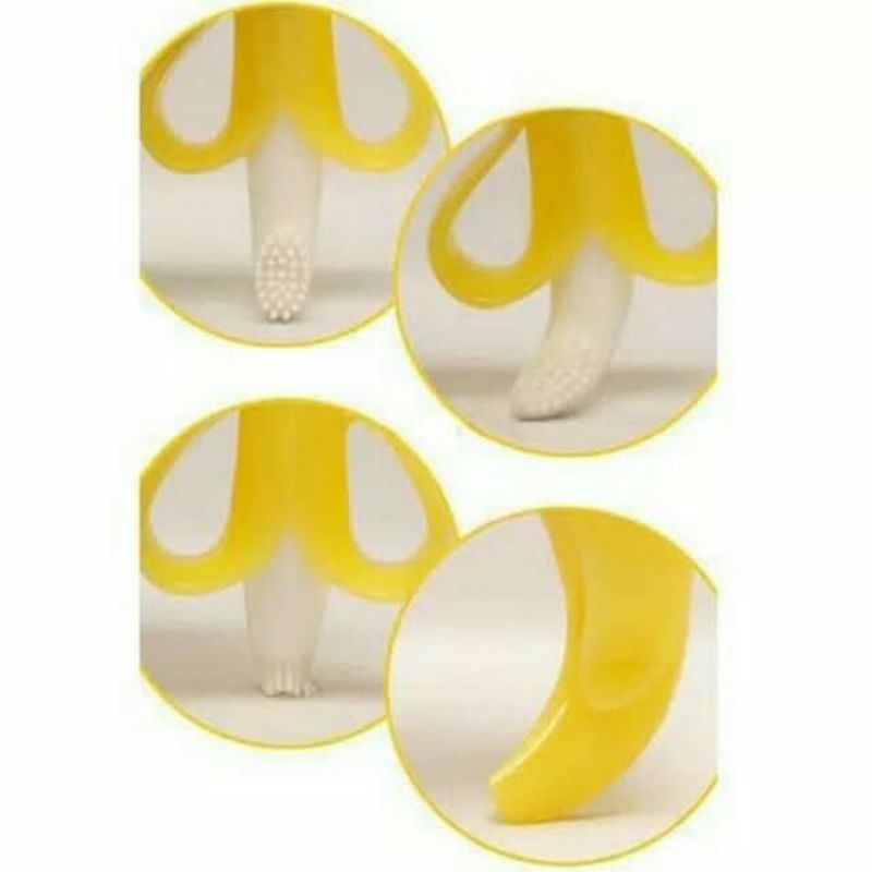 Teether Banana Toothbrush Gigitan Bayi Pisang Sikat Gigi