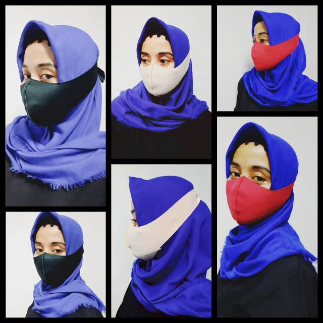 MASKER KAIN HIJAB SECUBA PREMIUM (3 WARNA)