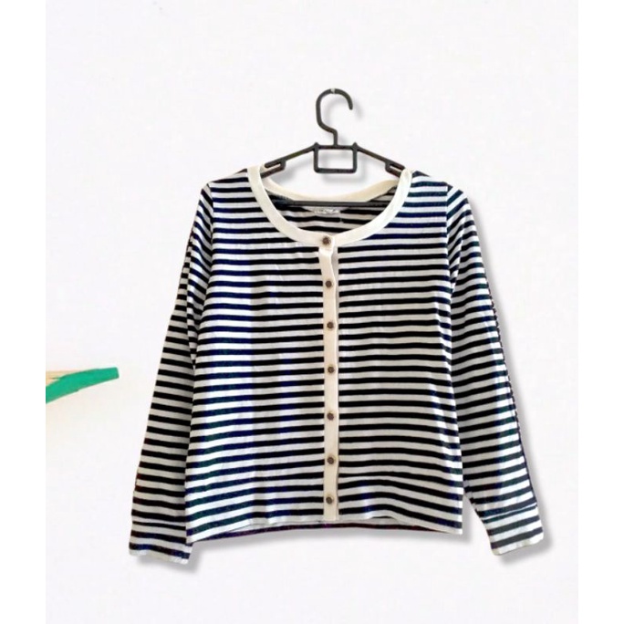 baju belang cardigan
