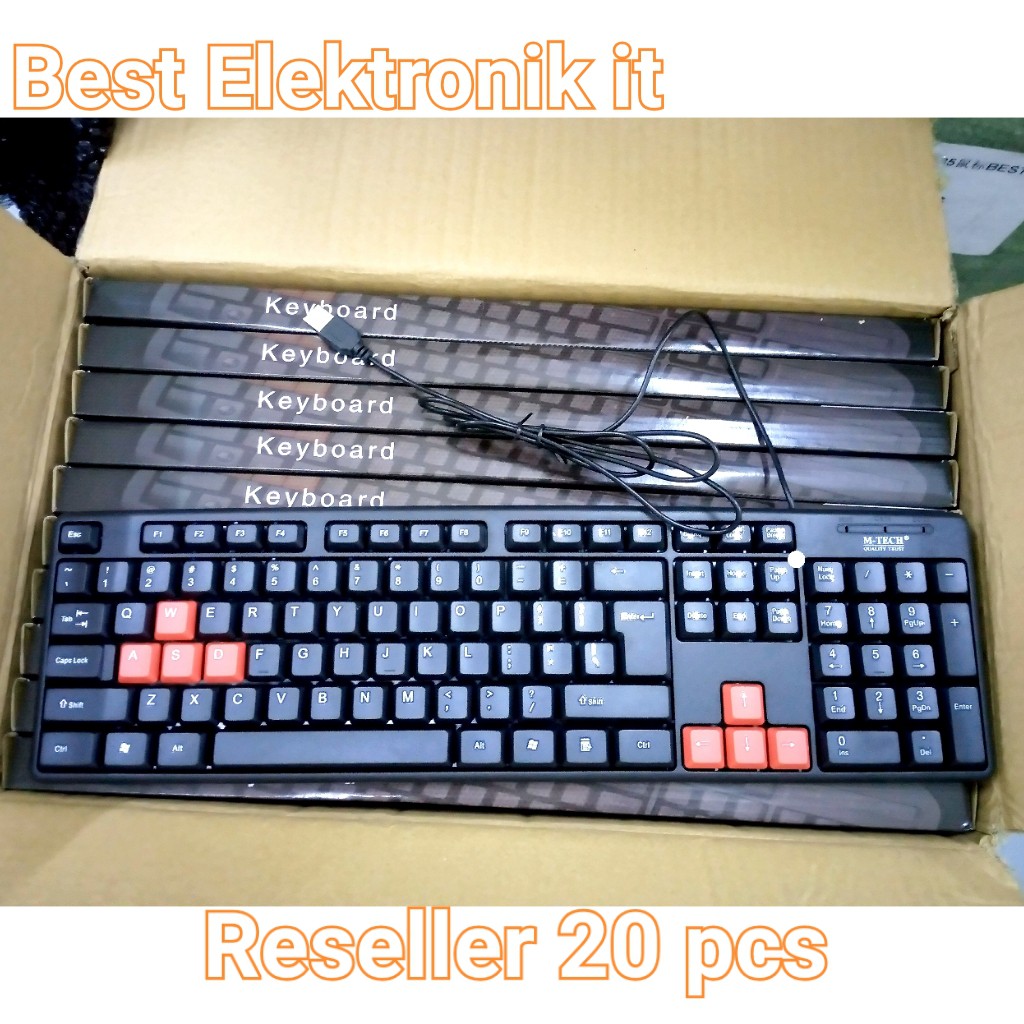 Keyboard Pc Laptop Komputer Usb Standar M-Tech [Reseller 20 pcs]