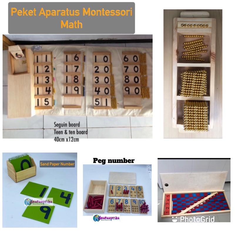 Paket aparatus montessori math
