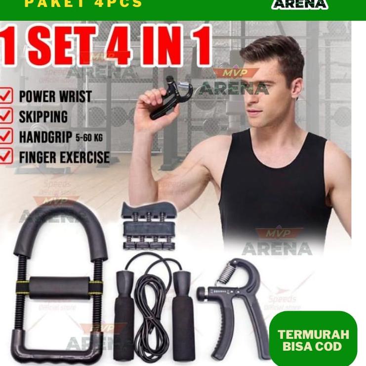 Diskon Promo N9MJQ Handgrip Set 5-60kg Power Wrist Skipping Finger Exercise Alat Fitness Alat Gym Satu Set 009-8 50 Hot Sale