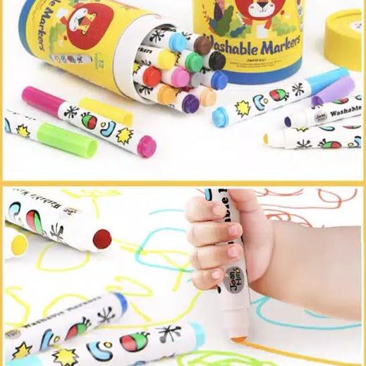 

Terbaru Joan miro washable marker - spidol bisa dicuci - alat warna anak - 12 warna