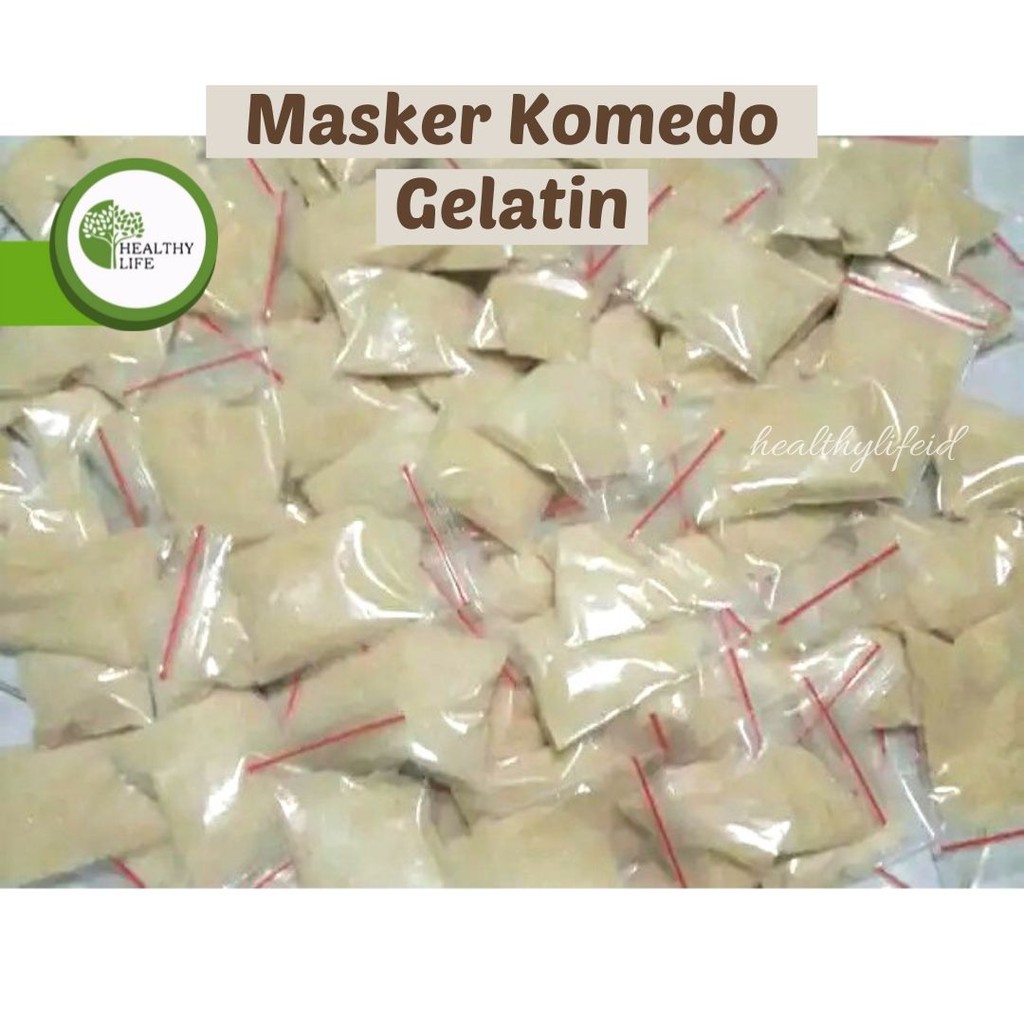 Masker Komedo Gelatin / Gelatine Asli Tulang Sapi Halal