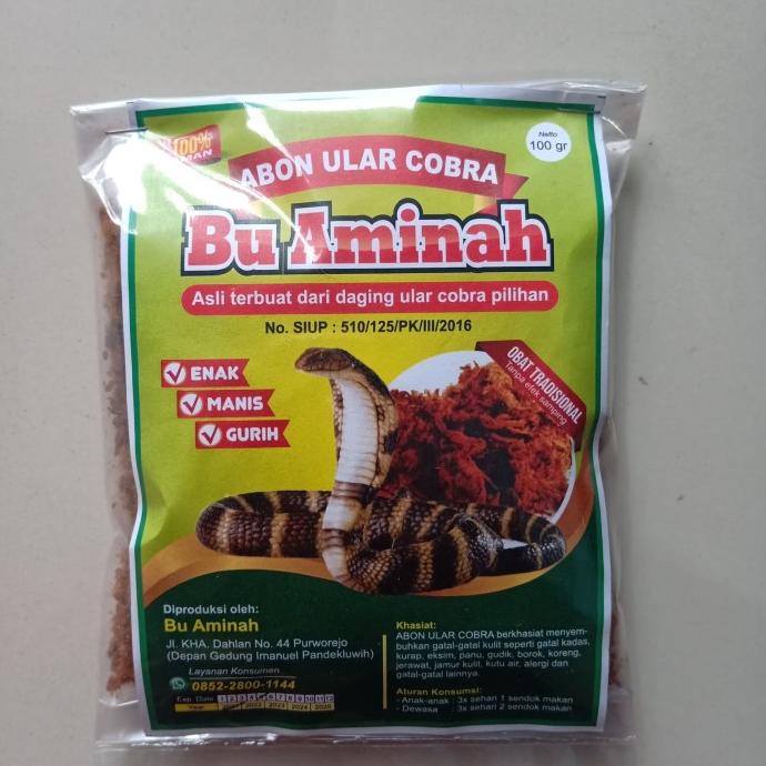 

ABON ULAR COBRA ASLI IBU AMINAH