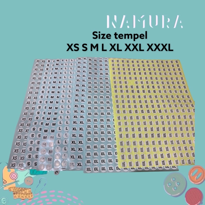 label size tempel baju