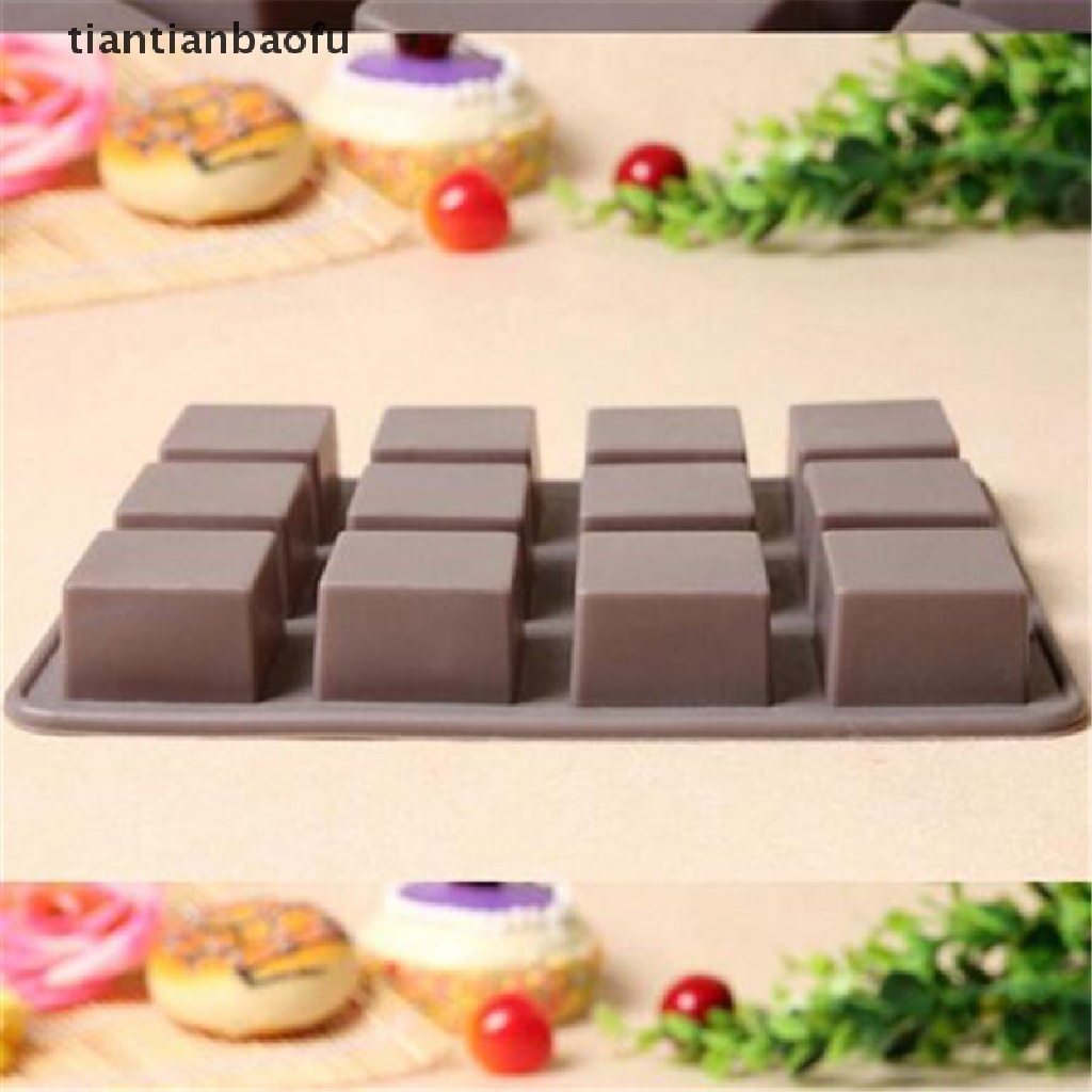 [tiantianbaofu] Bar Square Soap Silicone Mold DIY Chocolate Baking Cake Handmade Tool Mould Boutique