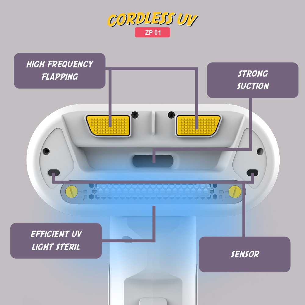 ZUUPERMUM CORDLESS UV VACUUM CLEANER ZP-01 / ALAT PENYEDOT DEBU