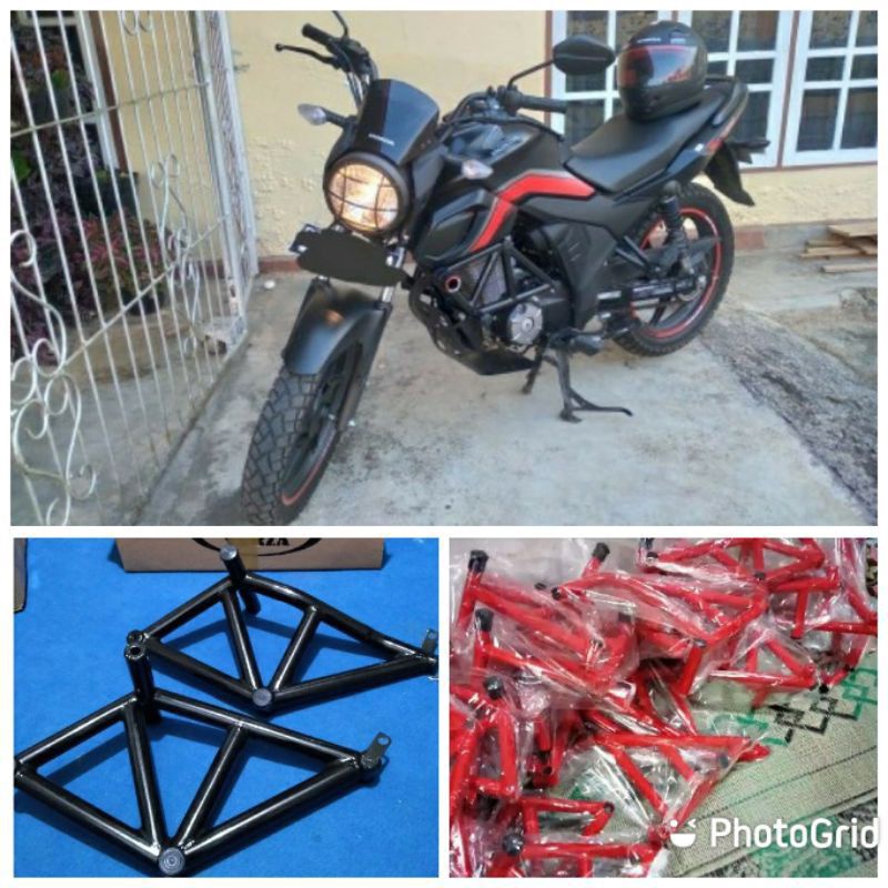 Tubular CB150 Verza plus jalu slider agna, Crashbar CB150 Verza Model Baru
