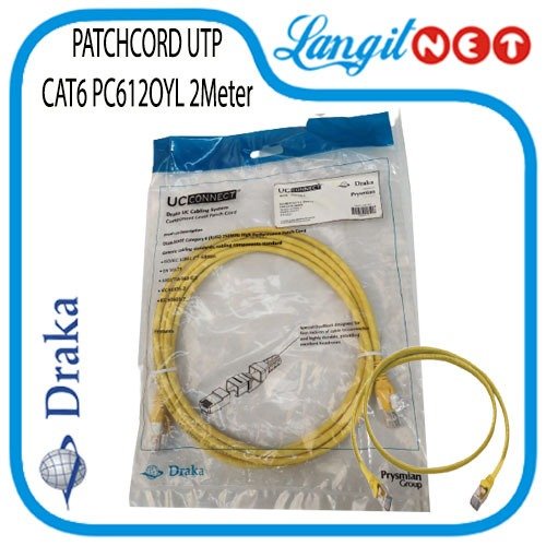 PATCHCORD DRAKA UTP CAT6 2METER PC6120YL YELLOW